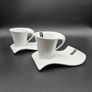 Verdici‎ Design Espresso Cup and Saucer Set White Modern Minimalist Ceramic